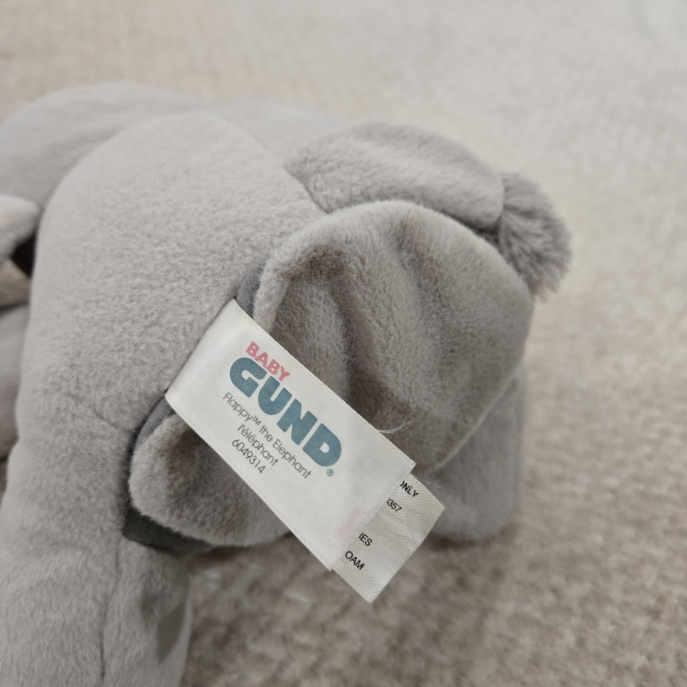 Baby GUND Animated Flappy  Elephant Plush Gray 12" Peek A Boo Ears Hang Low - Picture 7 of 10